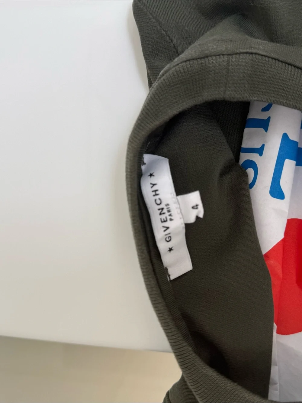 Boys Givenchy Olive Green Logo Stripe Kids Tee